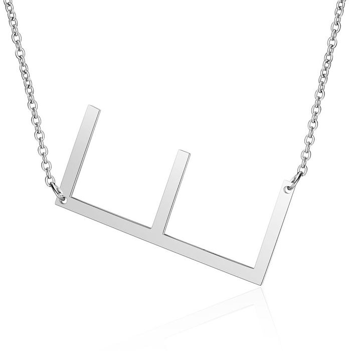 Fashion Letter Stainless Steel  Polishing Necklace