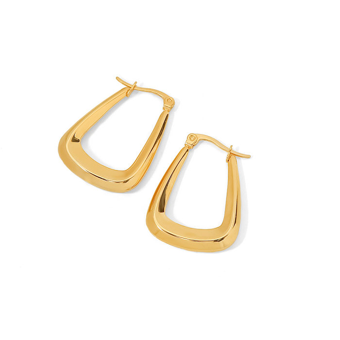 Simple Style Geometric Stainless Steel  Earrings Plating Stainless Steel  Earrings