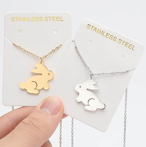 1 Piece Fashion Rabbit Stainless Steel  Stainless Steel Plating Pendant Necklace