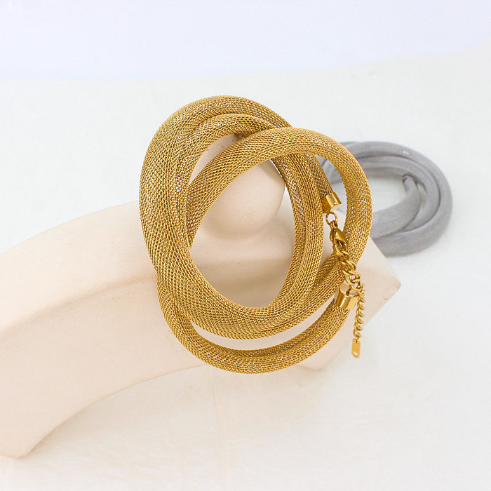 Estilo moderno estilo simples streetwear pulseira de aço inoxidável de cor sólida a granel