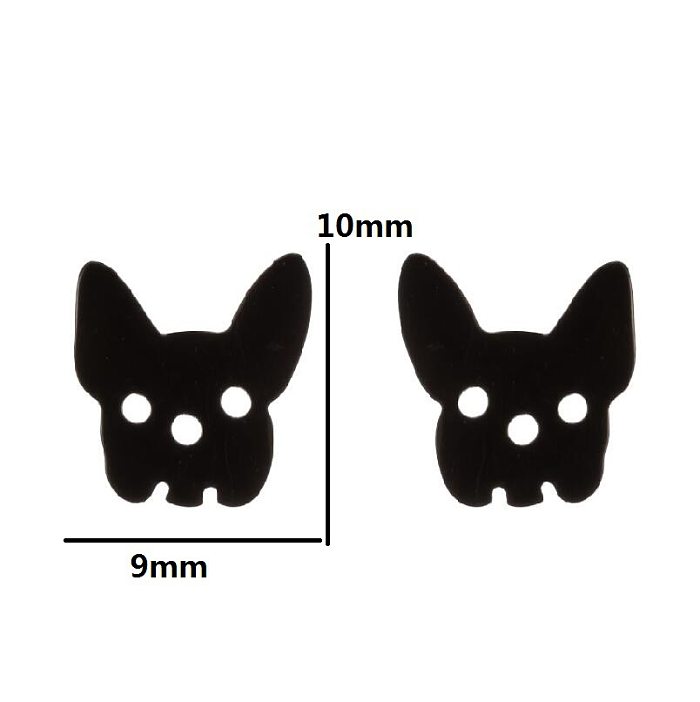 Simple Style Animal Stainless Steel  Ear Studs 1 Pair