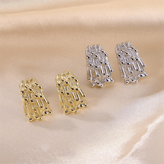 1 Pair Exaggerated Cool Style Irregular Plating Stainless Steel  18K Gold Plated Ear Studs