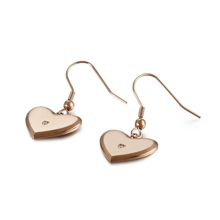 Fashion Stainless Steel Heart-shaped Ladies Earrings Wholesale