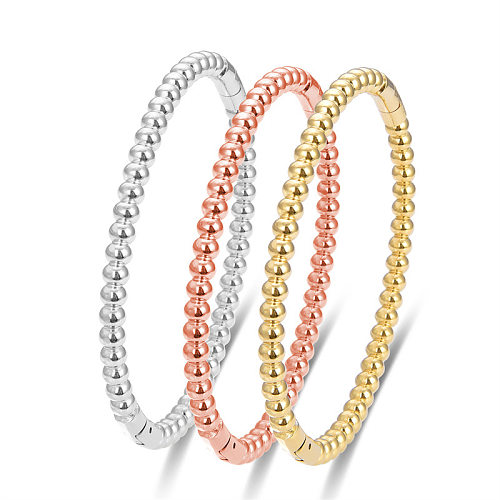 Bracelet de placage en acier titane de couleur unie pour trajet de style simple