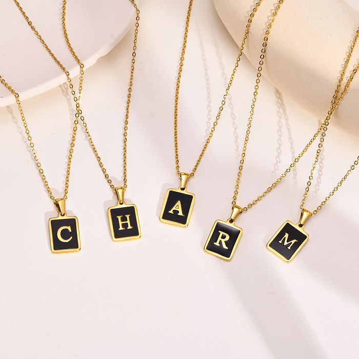 Fashion Letter Stainless Steel  Plating Pendant Necklace 1 Piece