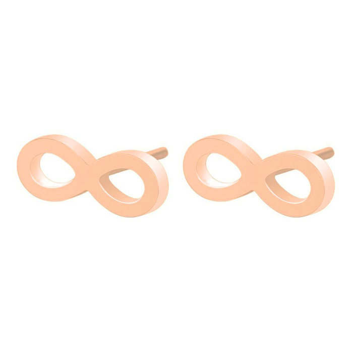 1 Pair Fashion Infinity Stainless Steel Ear Studs