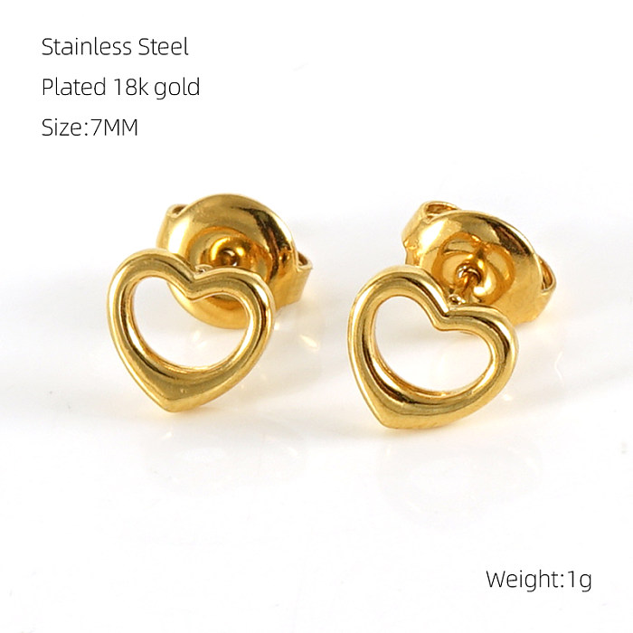 1 Pair Simple Style Geometric Stainless Steel  Plating 18K Gold Plated Ear Studs