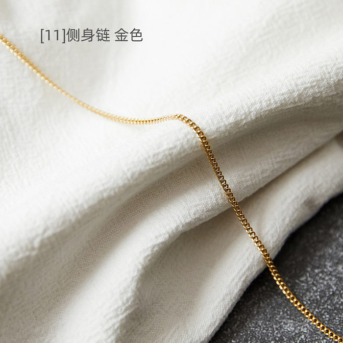 Simple Style Flower Stainless Steel Chain Necklace 1 Piece