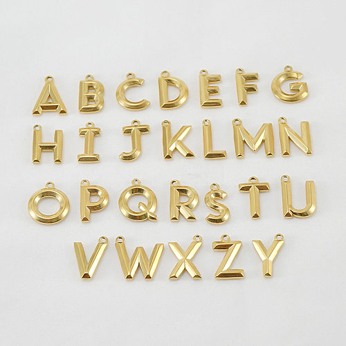 Modische Buchstaben-Halskette aus Edelstahl. Halsketten aus Edelstahl
