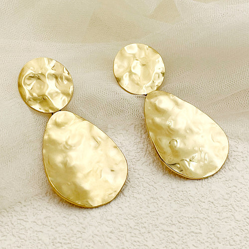 1 par de pinos de orelha banhados a ouro de aço inoxidável com revestimento de cor sólida