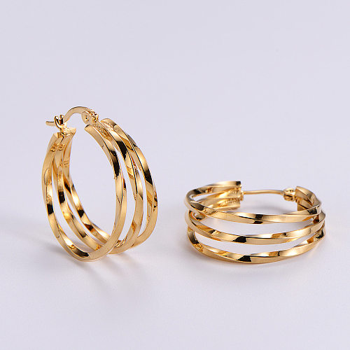 Fashion Irregular Circle Women's Stainless Steel  Earrings