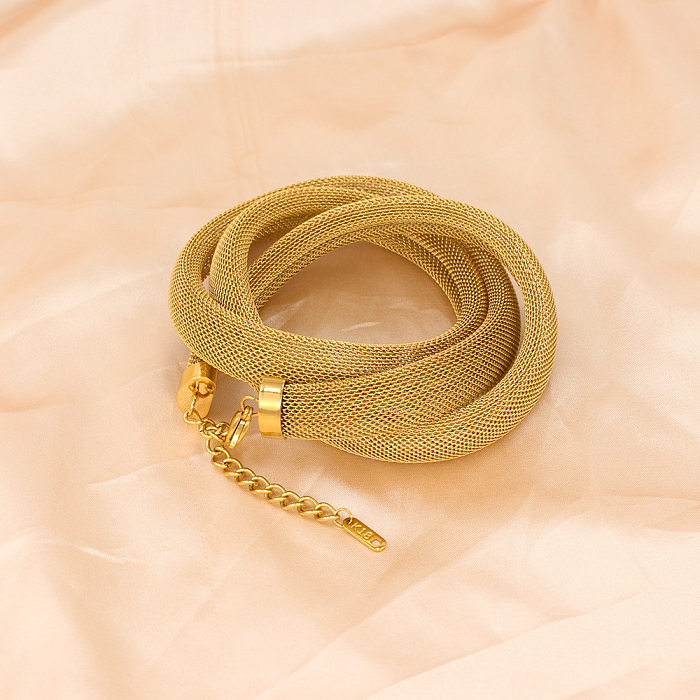 Estilo moderno estilo simples streetwear pulseira de aço inoxidável de cor sólida a granel