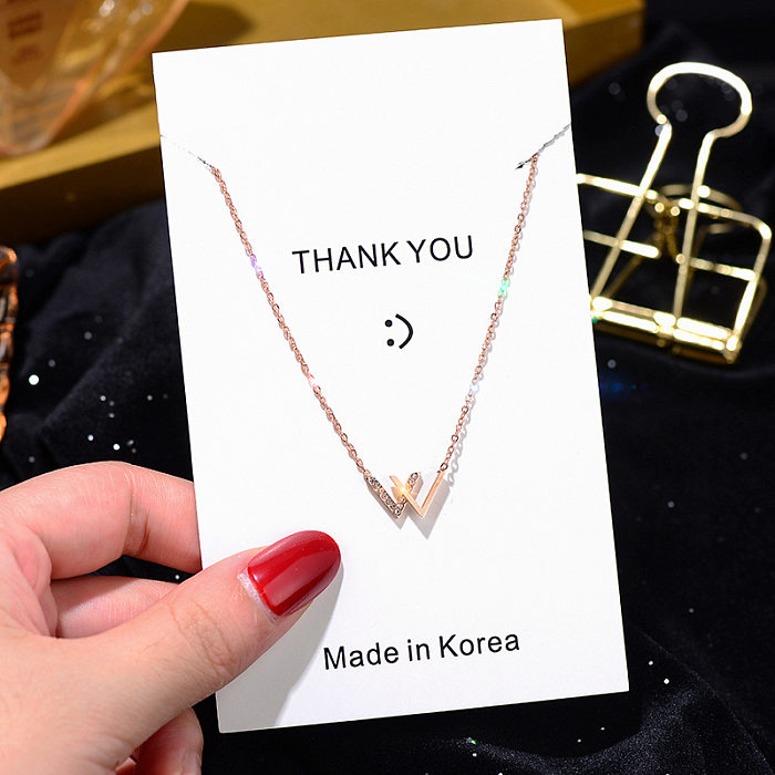 Vintage Style Doll Constellation Crown Stainless Steel Tassel Plating Pendant Necklace