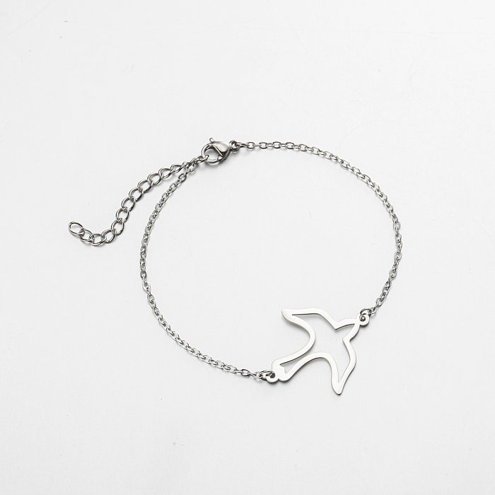 Casual Simple Style Animal Stainless Steel Plating Hollow Out Bracelets