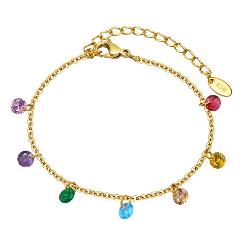 Elegant Lady Geometric Stainless Steel Gold Plated Bracelets