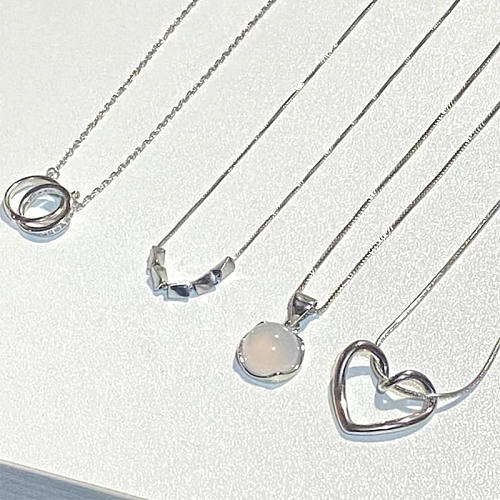 Simple Style Round Heart Shape Stainless Steel Inlay Artificial Gemstones Necklace