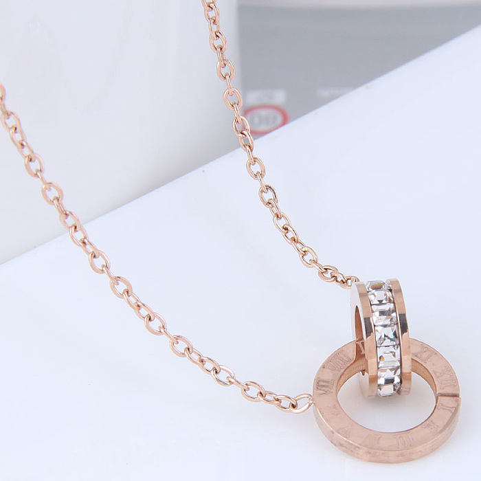 Korean Fashion Simple Double Clasp Stainless Steel Necklace