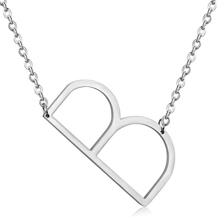 Fashion Letter Stainless Steel  Plating Necklace