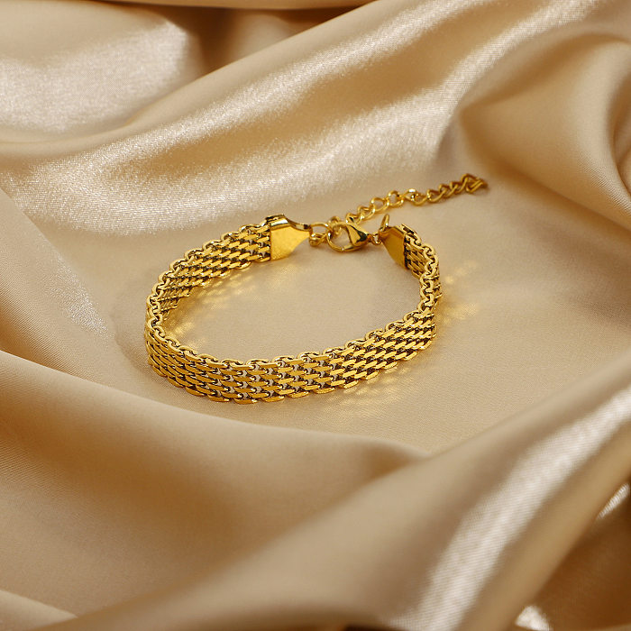 Cuban Retro Gold-plated Stainless Steel Bracelet