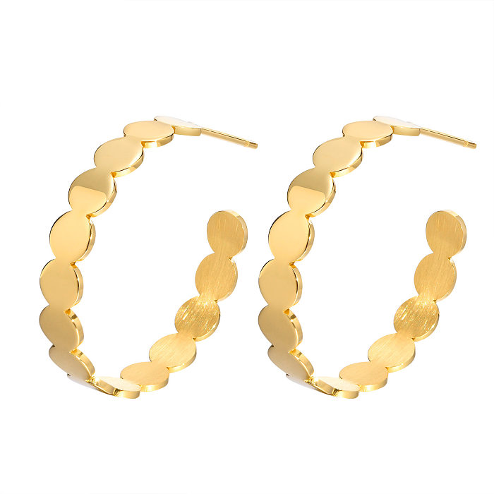1 Pair Lady Geometric Stainless Steel  Plating Earrings