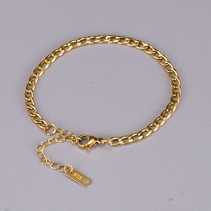 Vintage Style Geometric Titanium Steel Gold Plated Bracelets 1 Piece