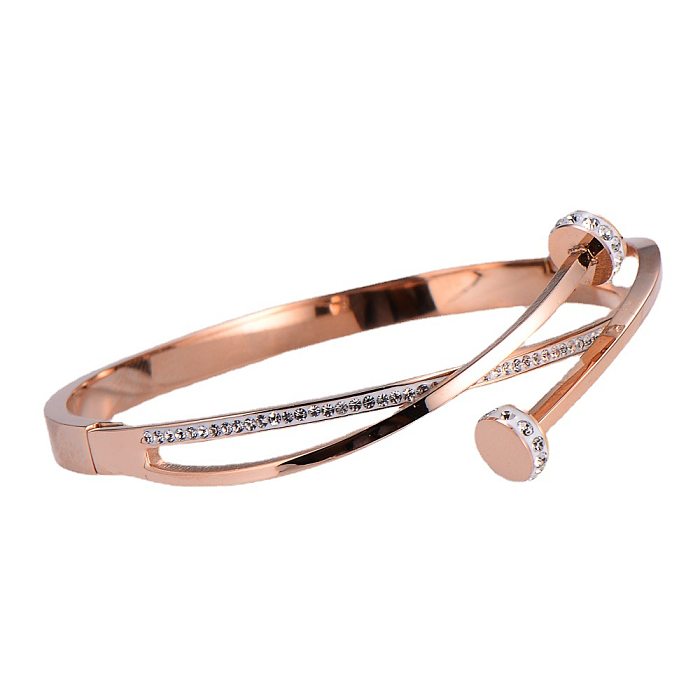 18k Rose Gold Titanium Steel Nail Bracelet Niche Design Sense Jewelry