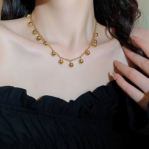 Simple Style Geometric Stainless Steel Plating 18K Gold Plated Necklace