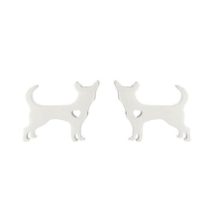 1 Pair Simple Style Animal Stainless Steel  Plating Ear Studs