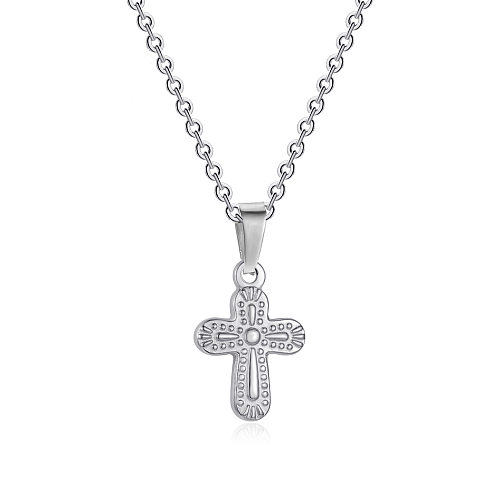 Wholesale Artistic Cross Stainless Steel  18K Gold Plated Pendant Necklace