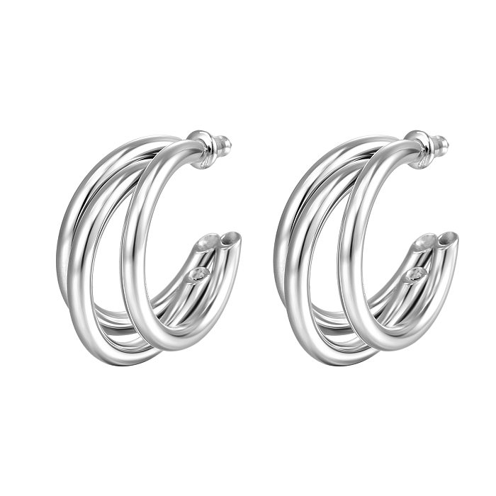 Fashion Geometric Stainless Steel  Plating Ear Studs 1 Pair