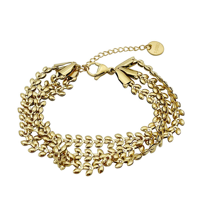 INS Style Geometric Stainless Steel Plating Bracelets 1 Piece