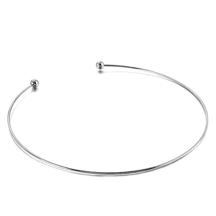 Neue C-förmige Edelstahl-Kragen-einfache Art und Weise offene Mode-Halskette Großhandel