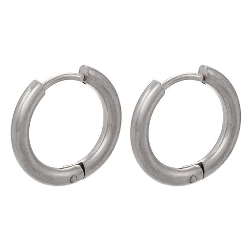 Fashion Solid Color Stainless Steel  Polishing Earrings 1 Pair