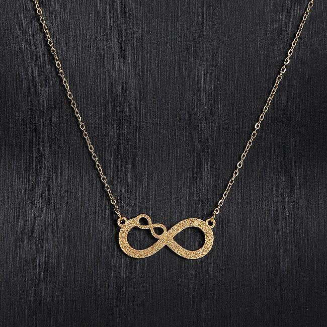 Basic Infinity Stainless Steel  Plating 18K Gold Plated Pendant Necklace