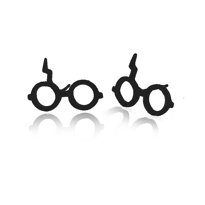 Pendientes de acero inoxidable con gafas de moda que no platean pendientes de acero inoxidable con incrustaciones