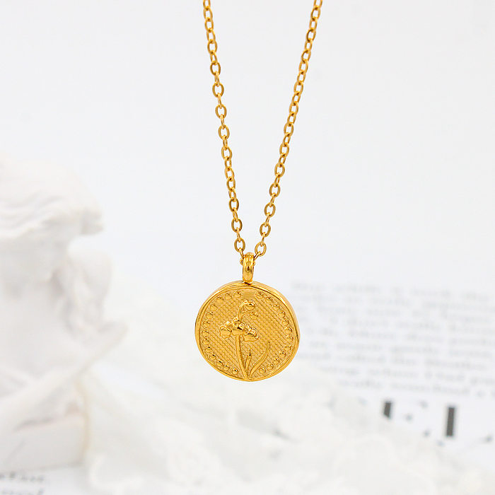 Modern Style Geometric Stainless Steel  Stainless Steel Pendant Necklace In Bulk