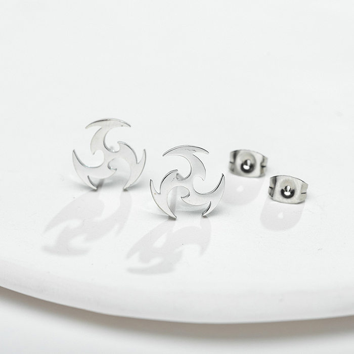 Fashion Geometric Stainless Steel  Plating Ear Studs 1 Pair