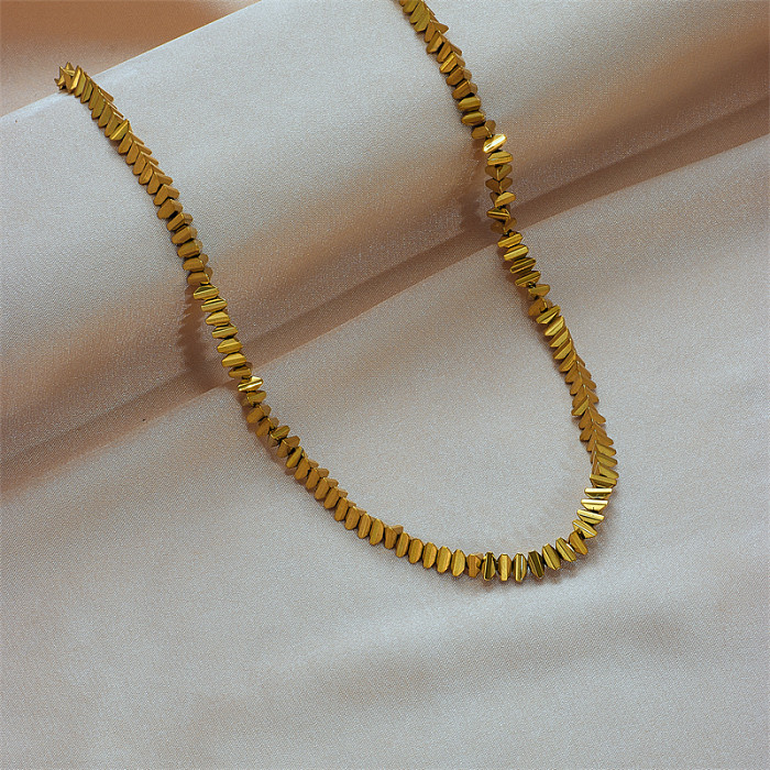 Retro Fashion Korean Style Geometric Stainless Steel Plating Necklace 1 Piece
