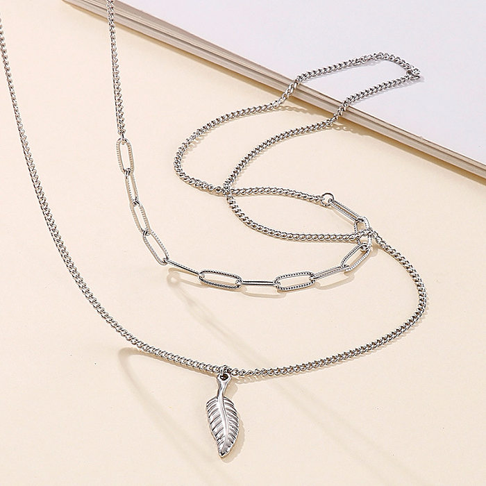 Fashion Wings Long Double-layer Stainless Steel Sweater Chain Wholesale