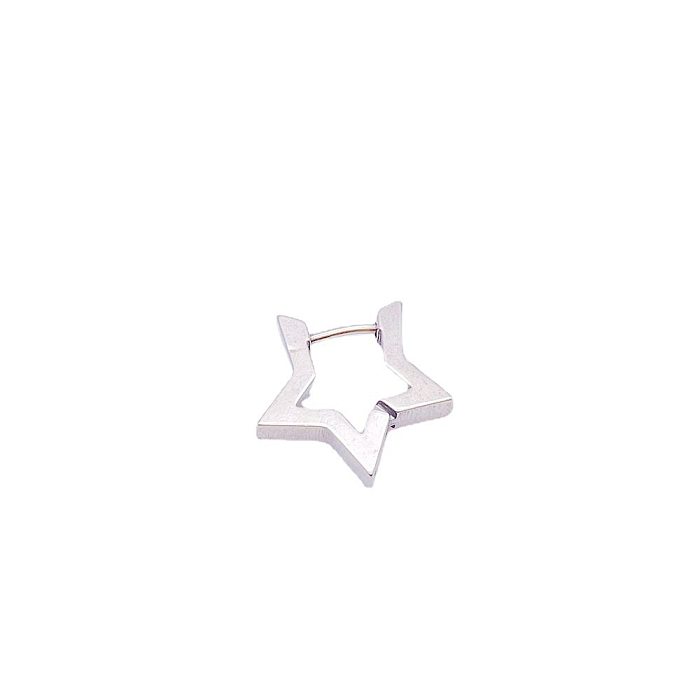 Boucles d'oreilles créoles plaquées en acier inoxydable Fashion Star 1 pièce