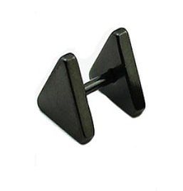 1 peça de brincos de orelha de aço inoxidável com revestimento triangular estilo clássico estilo simples
