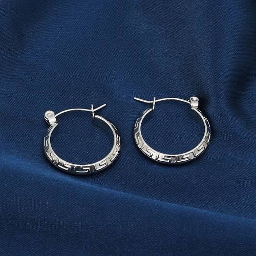1 Pair Casual Modern Style Classic Style Symbol Stainless Steel  Hoop Earrings