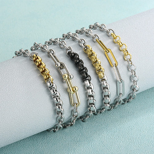 Fashion Geometric Titanium Steel Bracelets Stainless Steel Bracelets