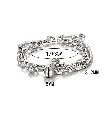 Wholesale Hip-Hop Solid Color Titanium Steel Polishing Chain Inlay Zircon Bracelets