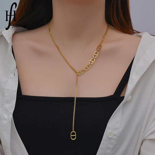 Korean Stitching Stainless Steel  Necklace Wholesale