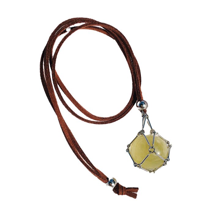 Lässige Halskette mit geometrischem Edelstahl-Kristallanhänger