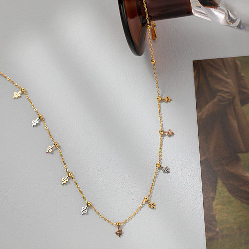 Simple Style Snake Stainless Steel Plating Necklace