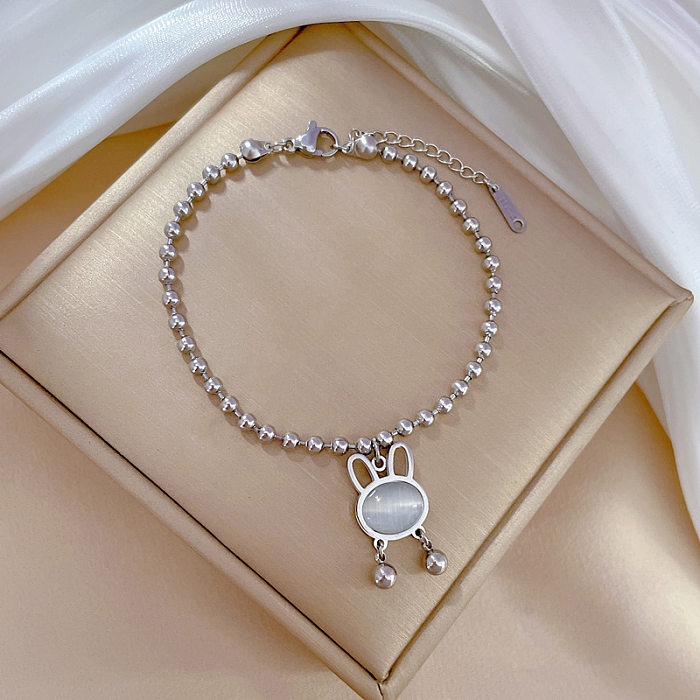 Simple Style Constellation Titanium Steel Inlay Opal Bracelets