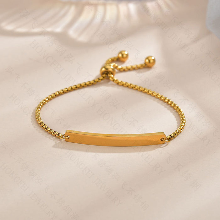 Bracelet d'identification Simple et brillant, Boutique personnalisée à la mode, lettrage, vente en gros de bijoux