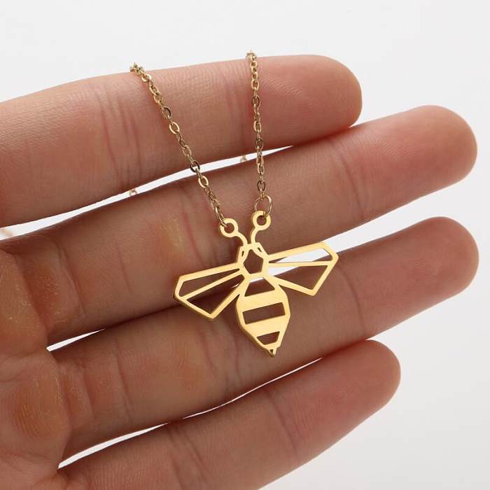 Cute Bee Stainless Steel Plating Necklace